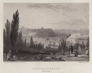 Constantinopla, de Pera (cor litho) de Edmund Thomas (after) Parris