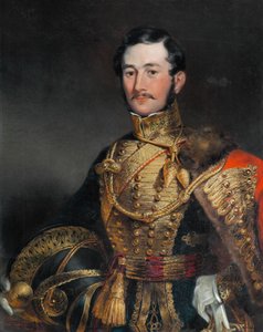 Capitão F Farquharson de Eastbury, Dorset, 7º Hussardos, 1836 de Edmund Thomas Parris