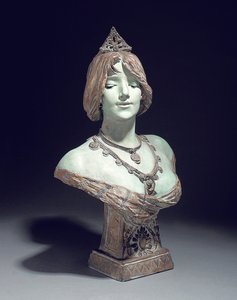 Busto modelado como Sarah Bernhardt, Exposition Universelle, Paris de Edouard (after) Drouot