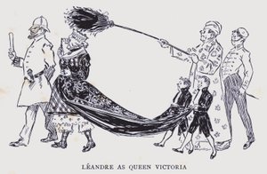 Paris Boémia: Leandre como Rainha Vitória (litografia)