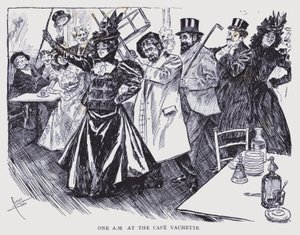 Paris Boémia: Uma manhã no Café Vachette (litografia)