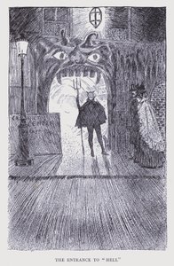 Paris Boémia: A entrada para o "Inferno" (litografia)