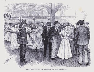 Paris boémia: A valsa no Moulin de la Galette (litografia)
