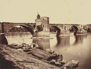 Avignon. Ponte de São Benezet de Édouard Baldus