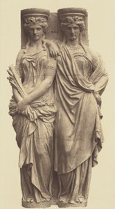 [Cariátides de Astyanax Bosio, Decoração do Louvre, Paris] de Édouard Baldus