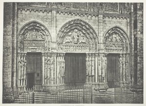 Portal principal da Catedral de Chartres de Édouard Baldus