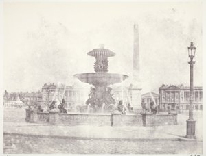 Fonte, Place de la Concorde, Paris de Edouard Denis Baldus
