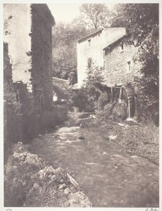 Moinhos de água em Auvergne de Edouard Denis Baldus