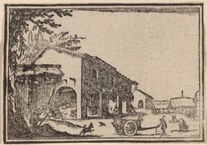 Pátio de uma Fazenda de Edouard Eckman after Jacques Callot