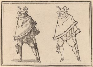 Cavalheiro envolto em seu manto de Edouard Eckman after Jacques Callot