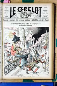 Capa do "Le Grelot", número 992, Satirique en N & B de Edouard Guillaumin Pepin
