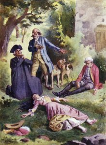 Morto, morto! disse Paciência, E há o assassino !. Ilustração para Mauprat por George Sand
