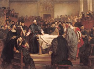 Andreas Vesalius (1514-64) em Pádua, 1859