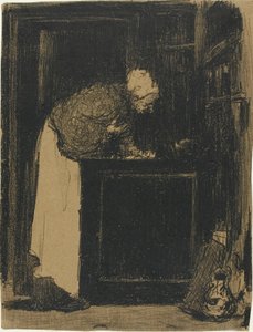 Mulher idosa num fogão de Édouard Jean Vuillard