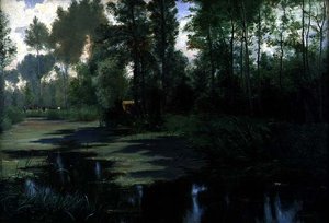 Paisagem com um lago de Edouard Louis Boudier