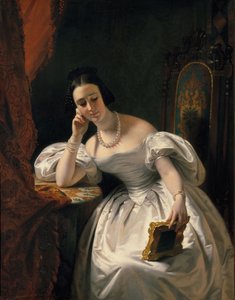Moça com um retrato, c. 1840