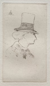 Baudelaire de perfil. de Édouard Manet