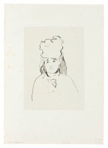 Berthe Morisot em silhueta de Édouard Manet