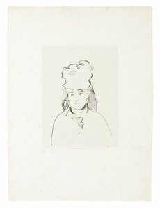 Berthe Morisot em silhueta de Édouard Manet
