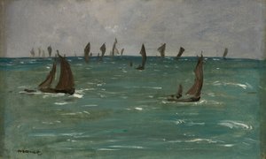 Barcos em Berck-sur-Mer, 1873. de Édouard Manet