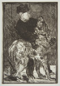 Menino e cachorro, 1862. de Édouard Manet