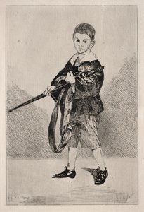 Criança com espada, girada para a esquerda. de Édouard Manet