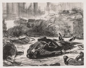 Cena da Guerra Civil da Comuna de Paris, 1871. de Édouard Manet