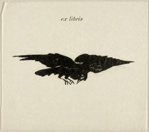 Flying Raven: ex libris, de The Raven (Le Corbeau) de Édouard Manet