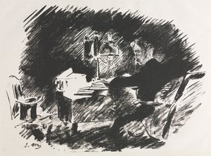 Ilustração para O Corvo de Edgar Allan Poe de Édouard Manet