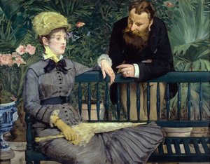 Na estufa de Édouard Manet