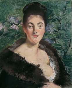 Senhora em um casaco de pele, c. 1880. de Édouard Manet