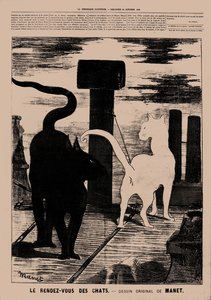O Encontro dos Gatos, 1869. de Édouard Manet