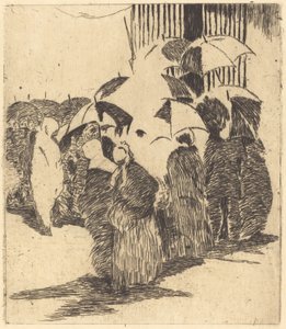 Fila em frente ao açougue de Édouard Manet