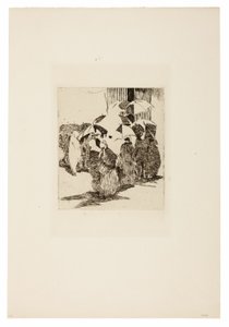 Fila em frente ao açougue de Édouard Manet