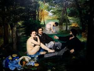Almoço na Grama também Banho depois A parte quadrada de Édouard Manet