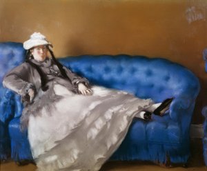 Madame Manet no sofá azul de Édouard Manet