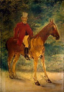 Monsieur Arnaud a Cavalo Pintura de Edouard Manet (1832-1883) 1875 Dim. 154x225 cm Milão, Galleria dArte Moderna de Édouard Manet