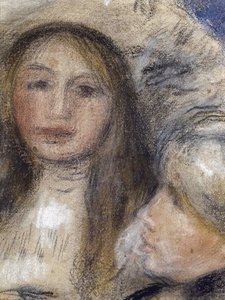 Retrato de Berthe Morisot (1841-1895) e da sua filha (Julie Manet de Édouard Manet