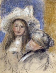 Retrato de Berthe Morisot (1841-1895) e sua filha (Julie Manet de Édouard Manet