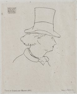 Retrato de Charles Baudelaire 1821-1867. de Édouard Manet