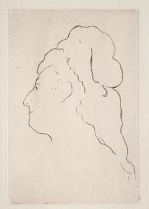 Perfil de Eva Gonzales virado para a esquerda, c. 1869 de Édouard Manet