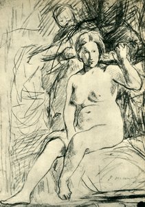 Estudo de um nu sentado La Toilette, 1858-1860, 1943.