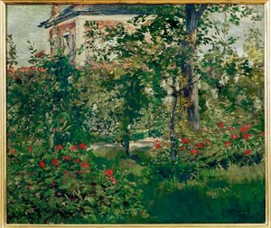 O jardim de Bellevue (óleo sobre tela) de Edouard Manet
