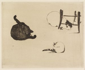 Os gatos, 1869 de Édouard Manet