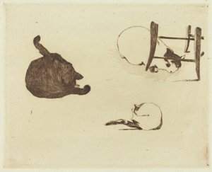 As conversas dos gatos Les, 1869. de Édouard Manet