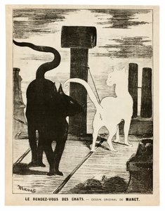 O encontro dos gatos de Édouard Manet