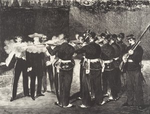 A Execução do Imperador Maximiliano A execução de Maximiliano, 1868. de Édouard Manet