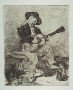 O cantor espanhol (Le Guitarrero) de Édouard Manet