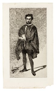 O ator trágico (Rouvière no papel de Hamlet) de Édouard Manet