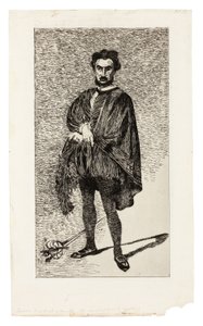 O Actor Trágico (Rouvière, no papel de Hamlet) de Édouard Manet